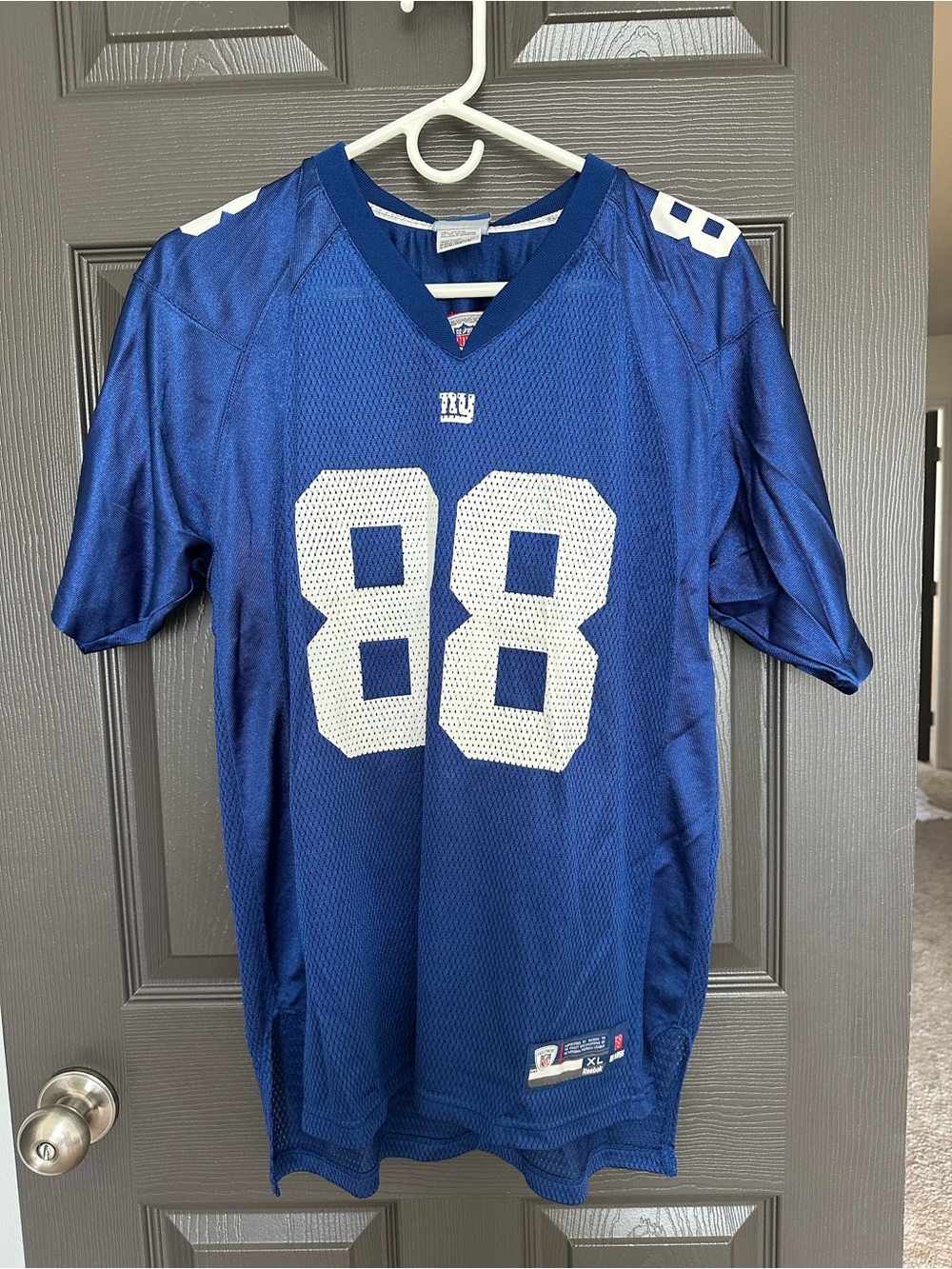 Reebok NFL On Field Hakeem Nicks #88 New York Giants Jersey Youth XL (18-20)